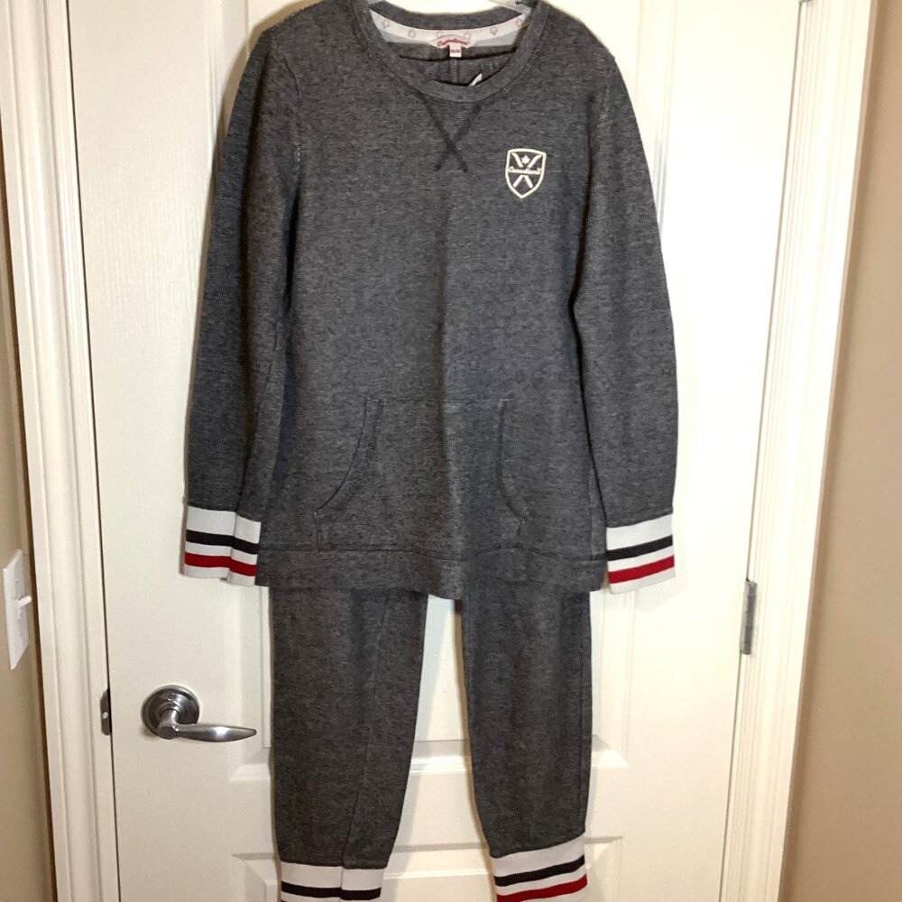 Canadiana Youth Pajama Set Long-Sleeve Waffle Knit Top Pants Sleepwear Size S/P